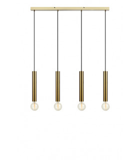 Sencillo Metal Messing Pendelleuchte 4 Glühbirnen 35cm