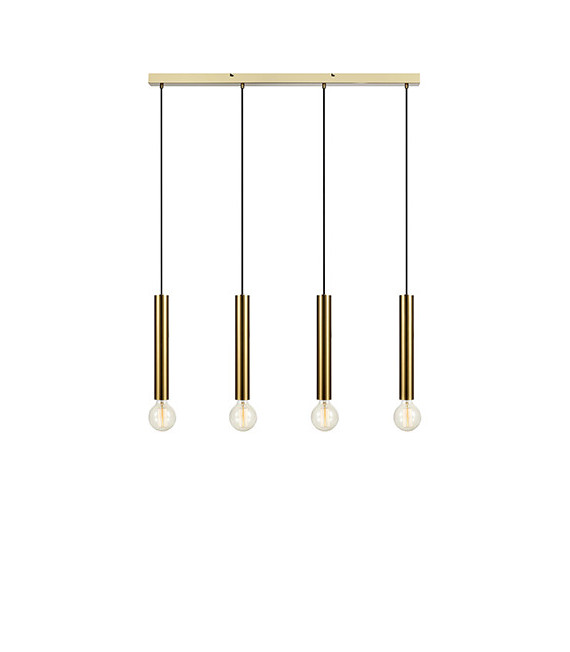 Suspension Sencillo Métal Laiton 4 ampoules 35cm