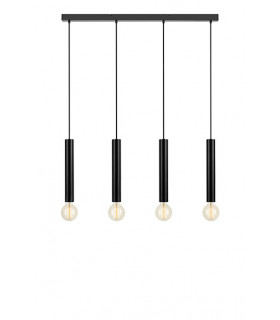 Sencillo Black Metal Pendant 4 bulbs 35.5cm