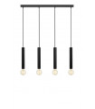 Suspension Sencillo Métal Noir 4 ampoules 35,5cm