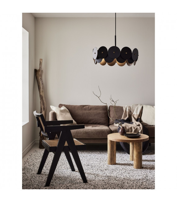Plafonnier Vegas Métal Noir 3 ampoules 35cm