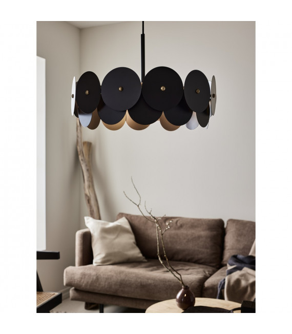 Deckenleuchte Vegas Metall Schwarz 3-flammig 35cm