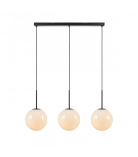 Suspension Dione Métal Noir 3 ampoules 47cm