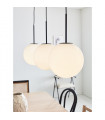Dione black metal pendant light 3 bulbs 47cm