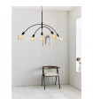 Crux Black Metal Pendant 5 bulbs 58cm