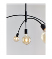 Crux Black Metal Pendant 5 bulbs 58cm