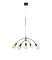 Suspension Cygnus Métal Noir 5 ampoules 51cm