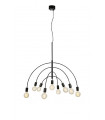 Suspension Lavello Métal Noir 9 ampoules 88cm
