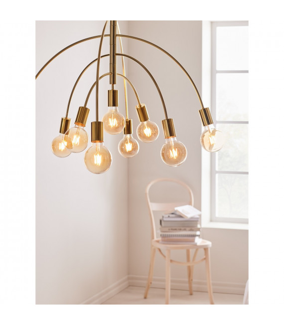 Lavello Brass Metal Pendant 9 bulbs 88cm