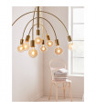 Lavello Brass Metal Pendant 9 bulbs 88cm