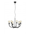 Amistoso Black Metal Pendant 6 bulbs 47cm
