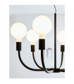 Suspension Amistoso Métal Noir 6 ampoules 47cm
