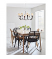 Suspension Amistoso Métal Noir 8 ampoules 47cm