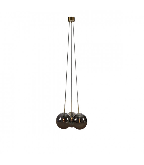 Dione Metal pendant lamp Antique brass 3 bulbs 45cm