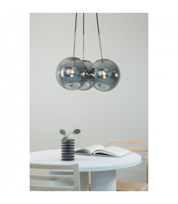 Dione Lampada a sospensione in metallo Ottone antico 3 lampadine 45cm