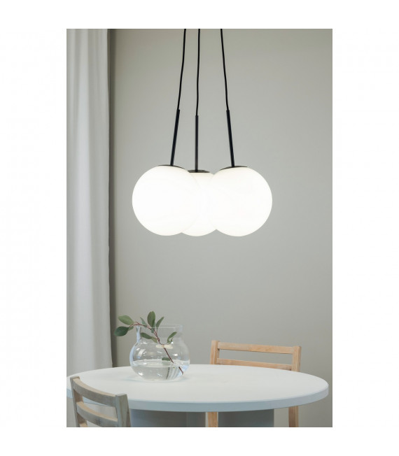 Lámpara colgante Dione metal negro 3 bombillas 45cm