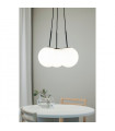 Dione black metal pendant light 3 bulbs 45cm