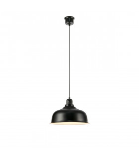 Lámpara colgante Port Metal negro 1 bombilla 24,5cm