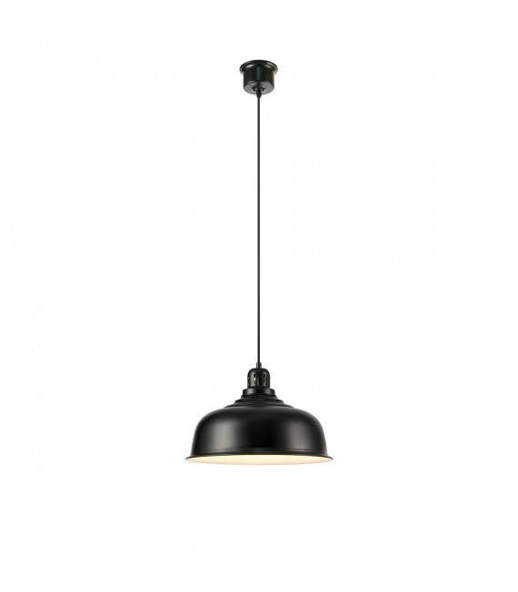 Lámpara colgante Port Metal negro 1 bombilla 24,5cm