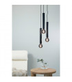 Suspension Sencillo Métal Noir 3 ampoules 35,5cm