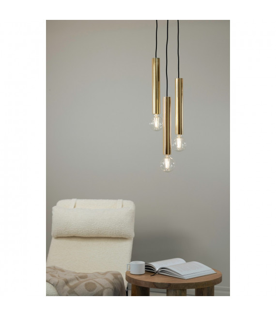 Sencillo Ciondolo in ottone metallico 3 lampadine 35,5 cm