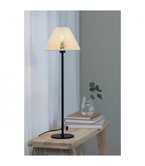 Lampada da tavolo Corda Black Metal 1 lampadina 61,5 cm