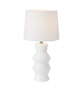 Lampada da tavolo Sienna Ceramica bianca 1 lampadina 46cm