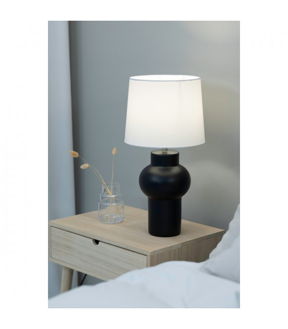 Shape Ceramic table lamp Black 1 bulb 46cm