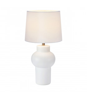 Shape Lámpara de mesa de cerámica blanca 1 bombilla 46cm