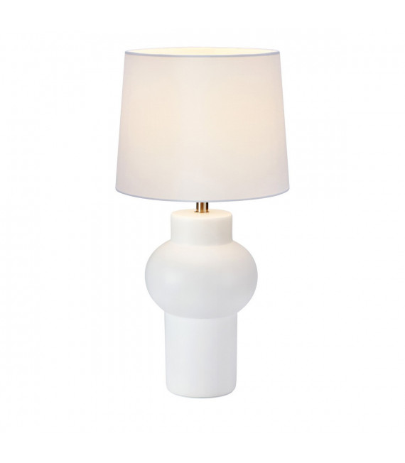Shape Ceramic table lamp white 1 bulb 46cm