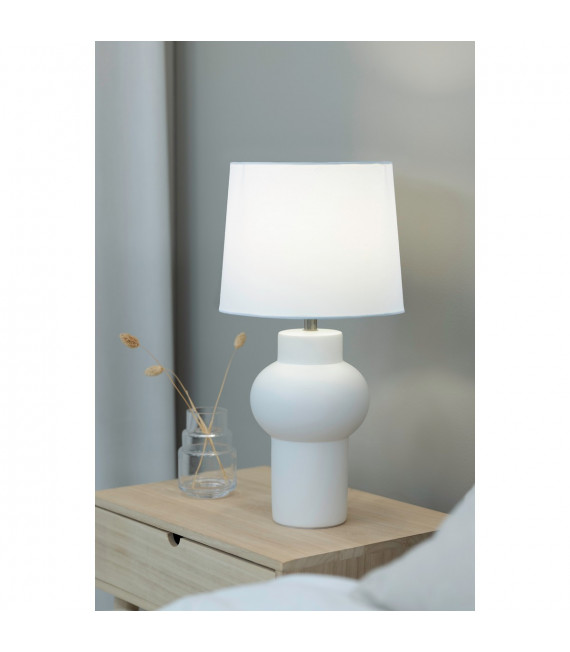 Shape Ceramic table lamp white 1 bulb 46cm