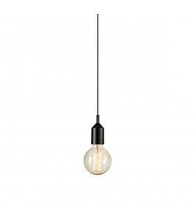 Suspension design Bronx Métal Noir 1 ampoule 10cm