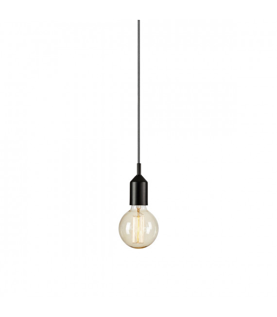 Design suspension Bronx Metal Black 1 bulb 10cm