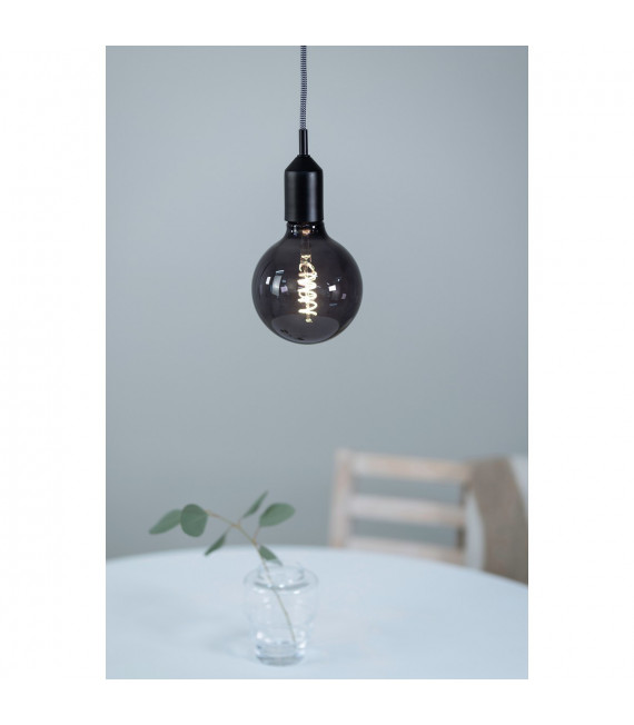 Design suspension Bronx Metal Black 1 bulb 10cm