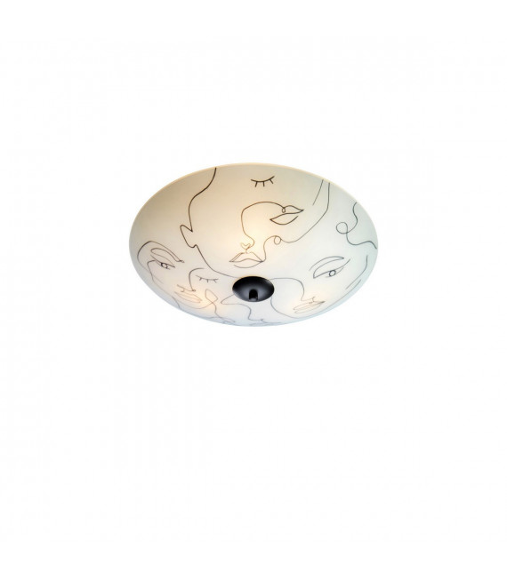 Deckenleuchte Messy White Kunststoff 3 Glühbirnen 15cm