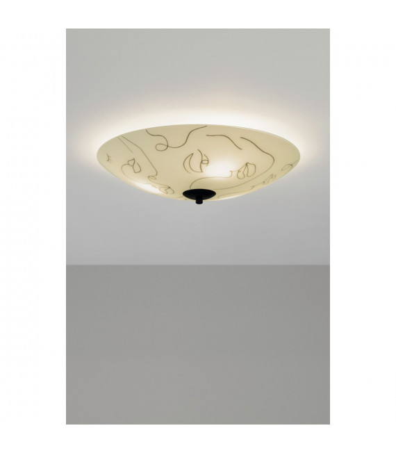 Plafoniera Messy White plastica 3 lampadine 15cm