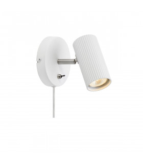 Wall lamp with reading light Costilla White metal 1 bulb 14cm