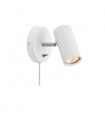 Wall lamp with reading light Costilla White metal 1 bulb 14cm
