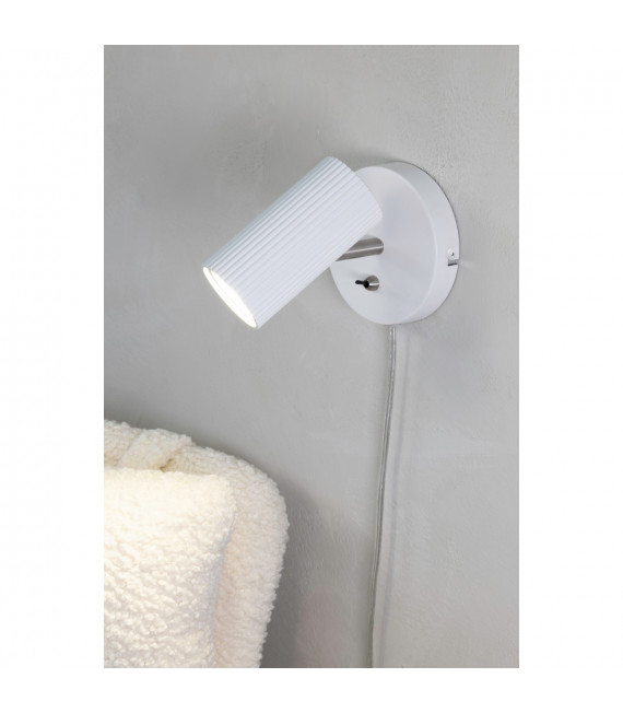 Applique avec liseuse Costilla Métal blanc 1 ampoule 14cm