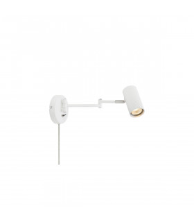 Lampada da parete con luce da lettura Costilla Metallo bianco 1 lampadina 41cm
