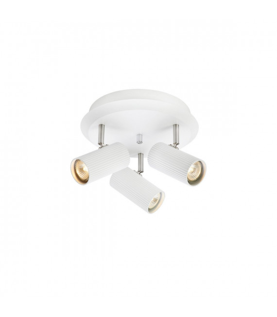 Spot Costilla Plafón Blanco metal 3 bombillas 18cm
