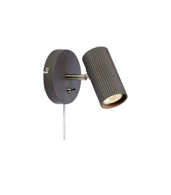 Lampada da parete con luce da lettura Costilla Metal Grey 1 lampadina 14cm