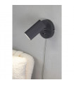 Applique avec liseuse Costilla Métal Gris 1 ampoule 14cm