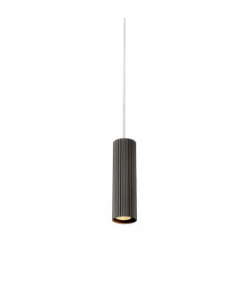 Suspensión de diseño Costilla Metal transparente 1 bombilla 24cm