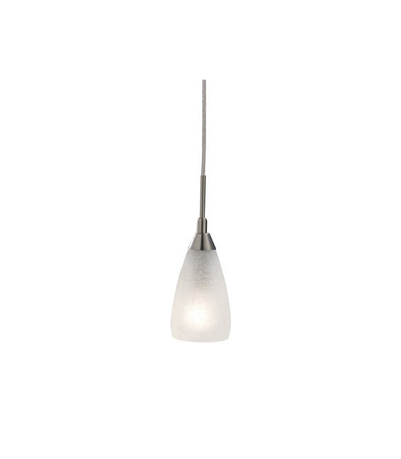 Bedford Metal Acero Colgante 1 bombilla 24cm