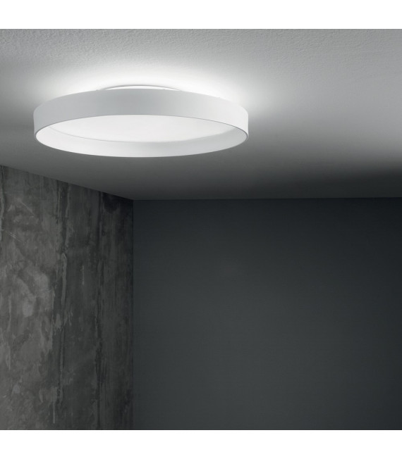 Plafonnier LED intégré Fly Métal,aluminium,plastique blanc 1 ampoule 7cm