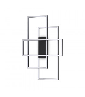 Applique LED da incasso Cornice Metallo, plastica Nero 1 lampadina 6cm