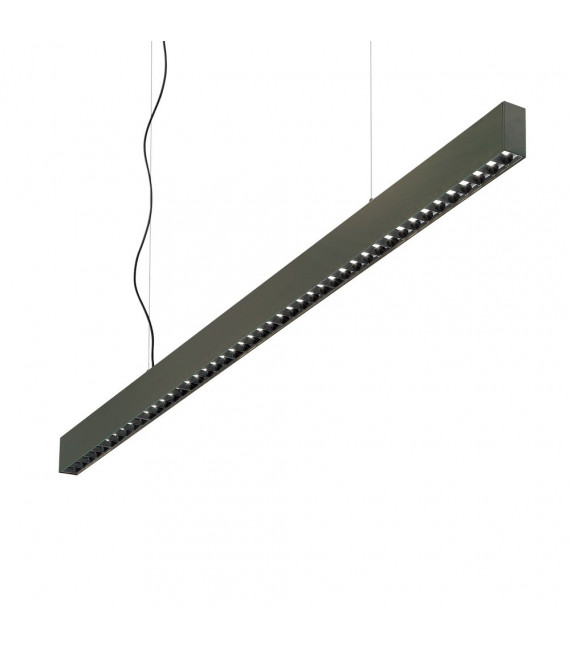 Office pendant lamp 1 bulb Metal, aluminum Black