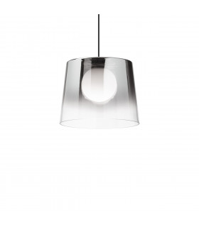 Lampada a sospensione Fade 1 lampadina Vetro, metallo Cromo