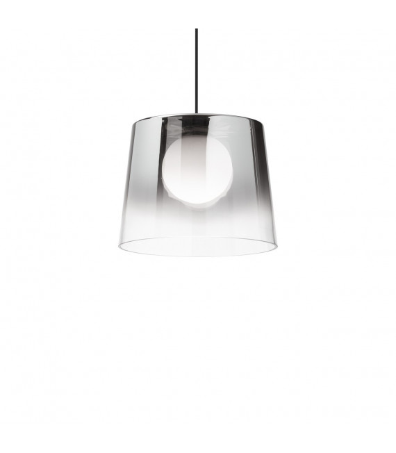Fade pendant light 1 bulb Glass, metal Chrome